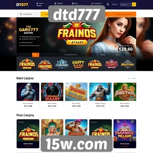 Exploração das funcionalidades do site dtd777